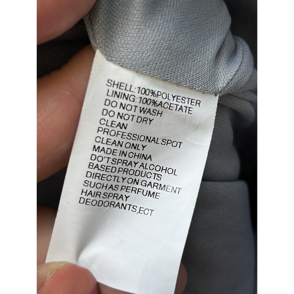 Mac Duggal 20214 Long Sleeve Bead Applique Gown Size 16 Grey Multi Floral NWT - Picture 13 of 16